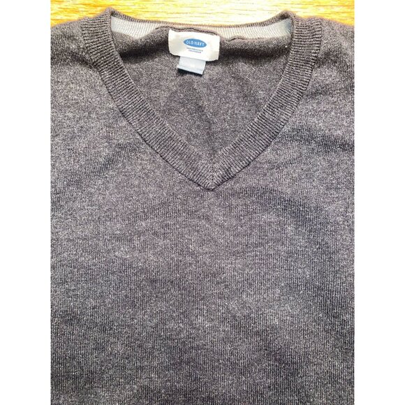 Old Navy Mens Gray V-Neck Sweater Size Medium - Picture 2 of 3